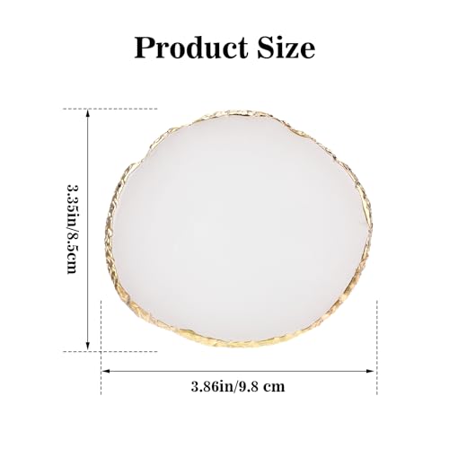 Ouligay Resin Makeup Mixing Palette with Gold Edge for Nail Art and Cosmetics