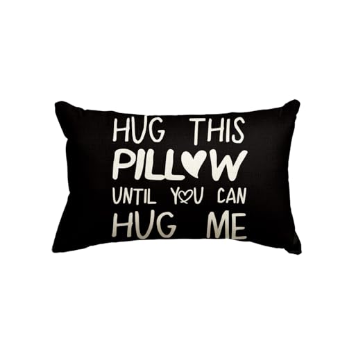 AVOIN colorlife Black Throw Pillow Cover - Valentine's Day Gift 12x20
