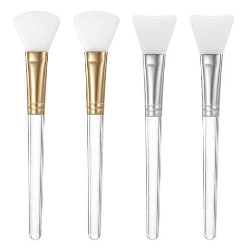 Silicone Face Mask Brush 4-Piece Set for Skincare Mud and Clay Application