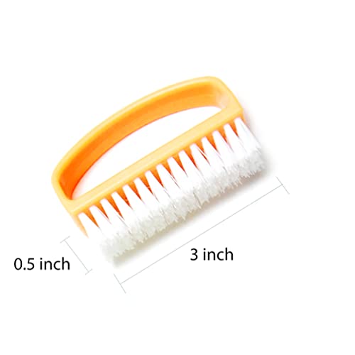 Luxxii 6-Pack Nail Brush Hand Scrubbing Brush with Handle Grip