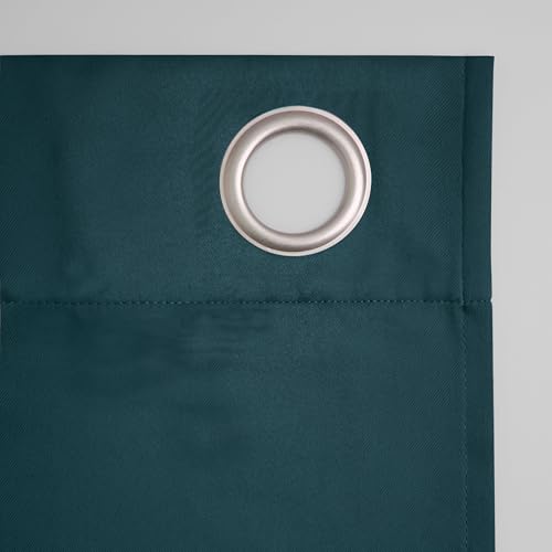 Sun Zero Easton Energy Saving Blackout Grommet Curtain Panel, Teal, 40" x 108"