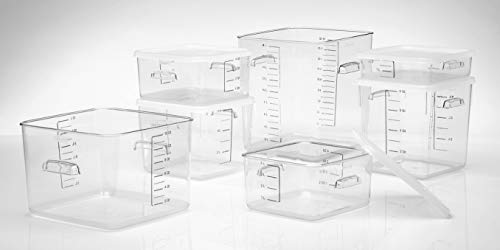 Rubbermaid Commercial 22 Qt Square Food Storage Container - Space Saving, Clear