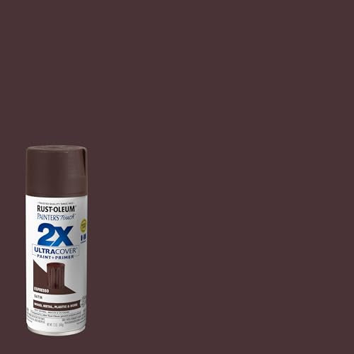 Rust-Oleum Painter's Touch 2X Satin Espresso Spray Paint - 12 sq. ft. Coverage, Fast Dry, Oil-Based