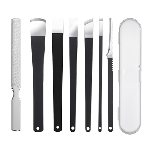 MYLMAC 7-Piece Professional Pedicure Tool Kit Stainless Steel Foot Care Set
