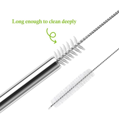 10.5 Inch Stainless Steel Straws - 6 Pack for Starbucks Venti 24 oz