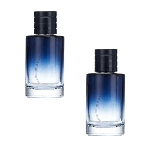 Refillable Glass Perfume Atomizer 30ml Blue Travel Spray Bottle 2 Pcs