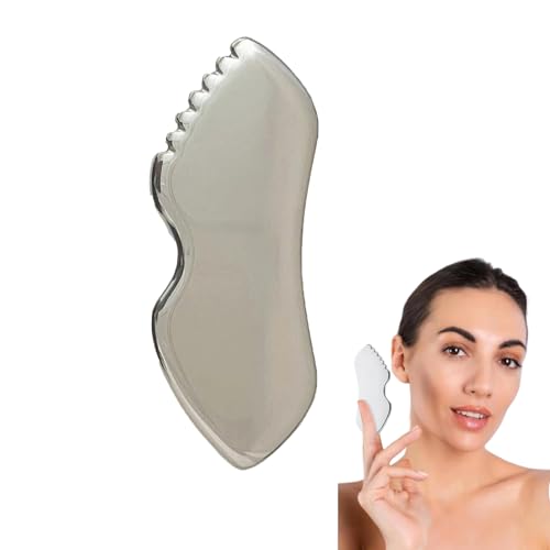 Zinmilin Stainless Steel Gua Sha Facial Tool for Skincare and Contouring