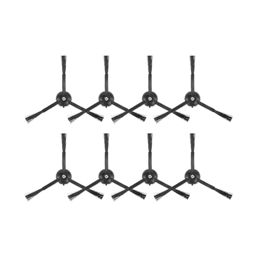 COWINORY 3 Armed Black Side Brush - 8 Pack for Roborock Q5 Max+ & S8 MaxV Ultra