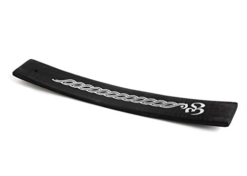 Handmade 10-Inch Om Black Wooden Incense Holder & Ash Catcher