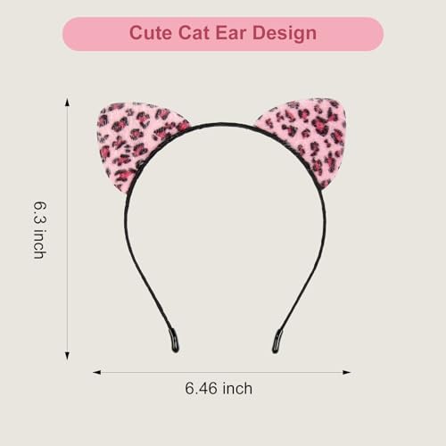 Cat Ear Headband Furry Halloween Costume Headband for Women