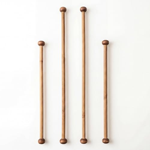 Whimamore Solid Wood Dowel Rods for Closet & Tapestry Hanging, 4-Piece Set