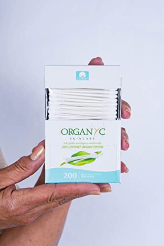 Organyc 100% Certified Organic Cotton Swabs, 200 Count