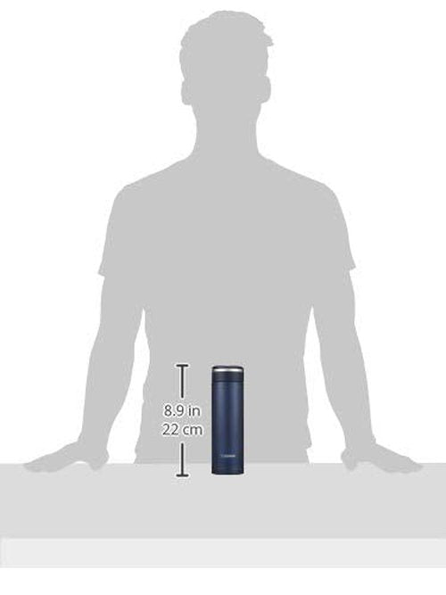 Zojirushi SM-JF48-AD Water Bottle, Stainless Steel Mug, Bottle, Direct Drinking, Lightweight, Cold Retention, 16.2 fl oz (480 ml), Navy