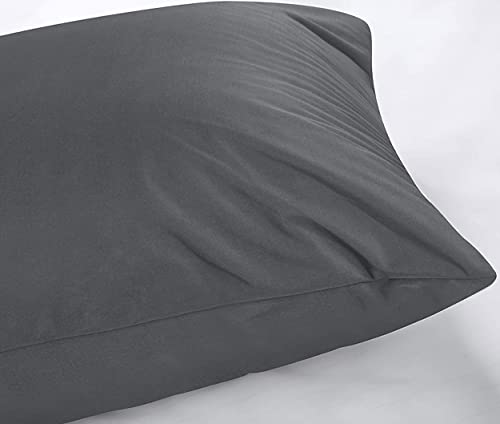 Utopia Bedding King Size Pillow Protectors Set of 2 Gray Zippered Waterproof Bed Bug Dust Mite Proof