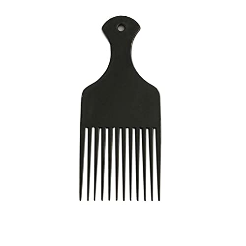 BlingKingdom Wide Tooth Afro Hair Pick Comb 6.3 Inch Black Styling Tool