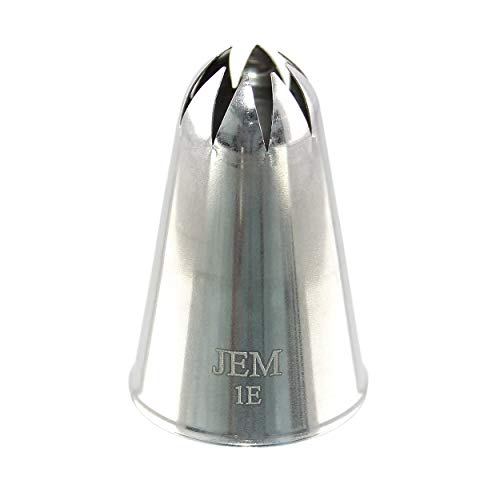 JEM Drop Flower Piping Nozzle Tip #1E - 8 Points, Silver