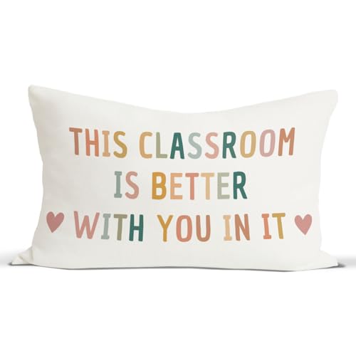 Positive Affirmations Throw Pillow Cover - 12x20 Inch Flannel for Nursery & Classroom
