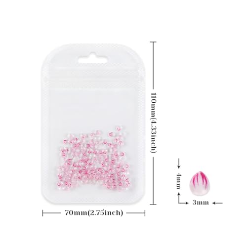 Clear Resin Flower Nail Charms 3D Floral Petal Supplies 150 Pcs