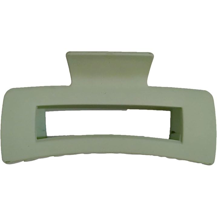 Green Square Hair Claw Clip Large Non-Slip Strong Hold for Thick Hair