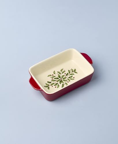Holiday Rectangular Baking Dish Small Christmas Kitchen Decor - Lenox
