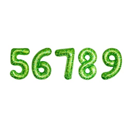Number 5 Green Pixel Miner Birthday Balloon 40 Inch Foil Party Decor