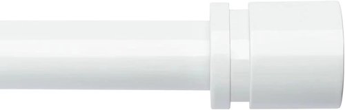 Byondeth Curtain Rods - Adjustable 16 to 88 Inches | 1 Inch Diameter with Aluminum End Caps, White