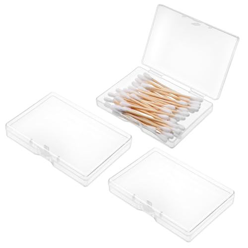 Portable Travel Cotton Swab & Dental Floss Case Organizer - Clear PP
