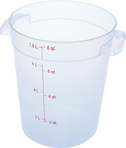 8 Quart Stackable Food Storage Containers Pack of 12 - Clear Polypropylene