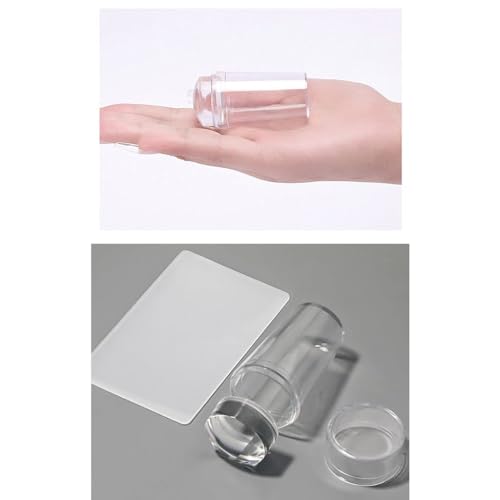 Clear Jelly Nail Stamper Set with Scraper and Stamping Plates