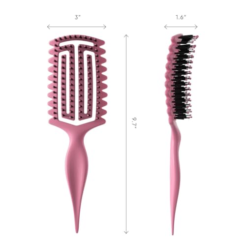AM 8:00 Curl Defining Brush for Curly Hair Styling and Volume