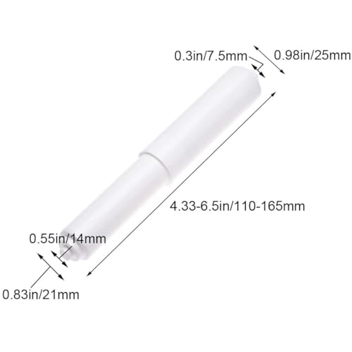 Universal Spring-Loaded Toilet Paper Holder Roller Replacement Rod - White