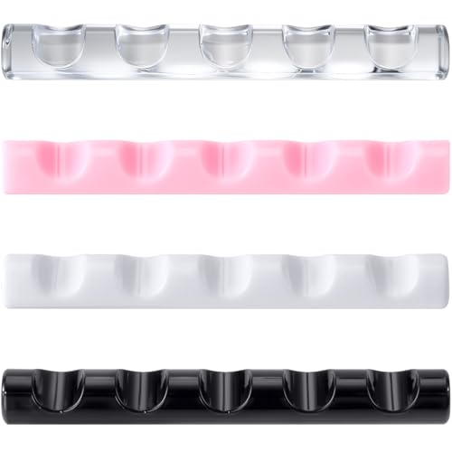 SmallCat 4 Pcs Acrylic Nail Art Brush Holder Stand Multi-Color