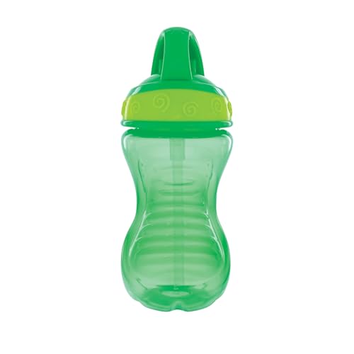 Nuby Flip-It Easy Grip Sippy Cups - 10 oz, No-Spill Straw, 2 Pack