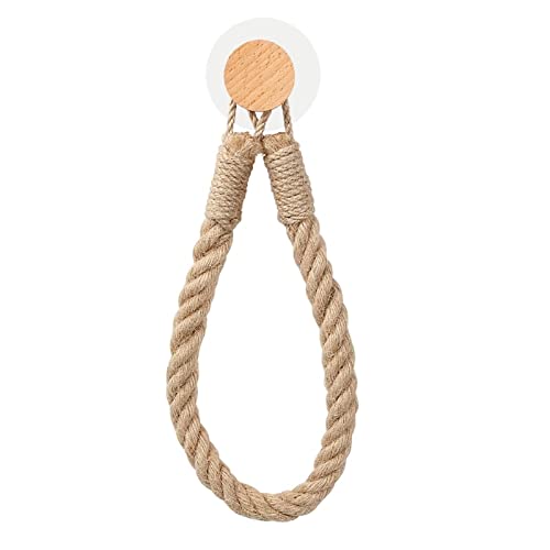Vintage Hemp Rope Toilet Paper Holder - Wall-Mounted Nautical Towel Rack