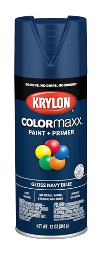Krylon ColorMaxx Navy Blue Gloss Spray Paint 12 Oz. - Indoor & Outdoor Use