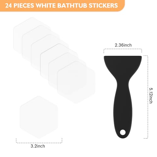 Non-Slip Bathtub Stickers - 24 Clear Adhesive Safety Decals