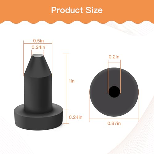 10 Pcs 1/2" Kayak Drain Plug, Scupper Plugs for Most Fishing Boats Kayak, Compatible with Sundolphin Pelican Kayaks Aruba 8 SS, Aruba 10, Excursion 10, Black