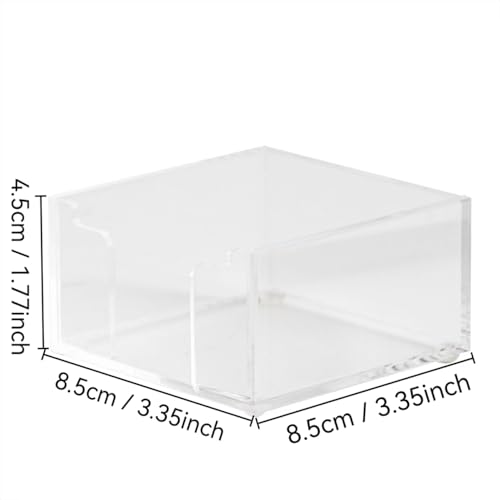 Acrylic Sticky Note Holder - Desk Organizer for 3" x 3" Notes