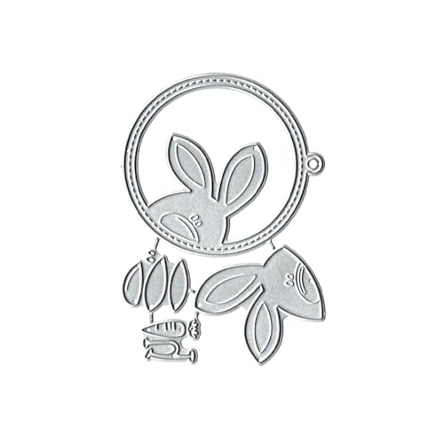 Easter Rabbit Round Shaker Frame Metal Die Cuts for Card Making