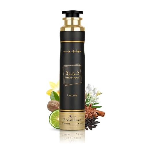 Lattafa Khamrah Air Freshener – Gourmand, Spicy & Amber, 10.1 Fl Oz