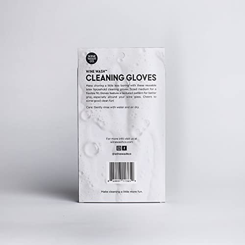 Wine Wash Pink Reusable Kitchen Cleaning Gloves - Comfortable & Durable