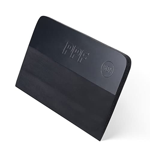 FOSHIO PPF Squeegee - Large Black TPU Rubber for Paint Protection & Tinting