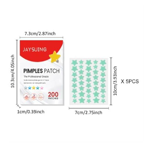 Star Pimple Patches 200 Count Hydrocolloid Acne Spot Cover Stickers
