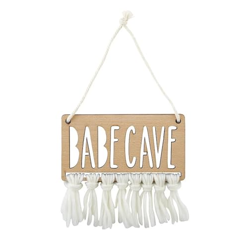 Stephan Baby Babe Cave Beechwood Nursery Sign with Cord