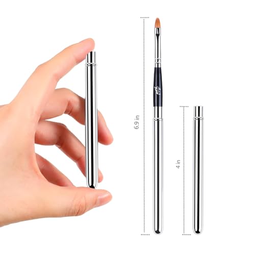 Retractable Lip Brush with Cap Soft Travel Makeup Applicator for Lipstick