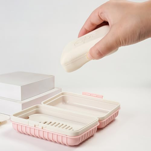 Leakproof Travel Soap Case with Lid - Portable Soap Dish for Camping & Travel