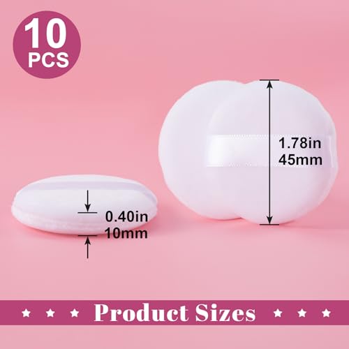 Mxxipp Soft Microfiber Makeup Powder Puffs 10-Pack
