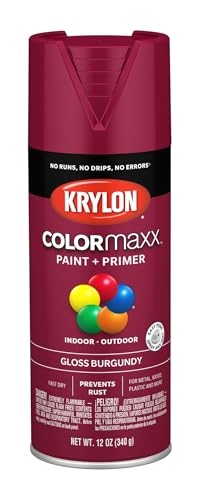 Krylon COLORmaxx Gloss Burgundy Spray Paint & Primer - 12 Ounce