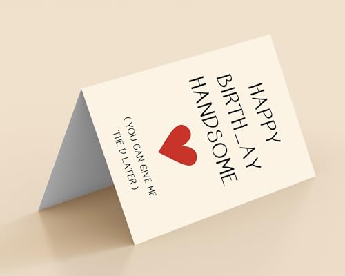 Funny Birthday Card for Men Husband Boyfriend with Envelope