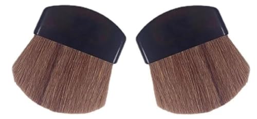 Seadiquiet Mini Powder Blush Brush Set, 2Pcs Small Makeup Brushes